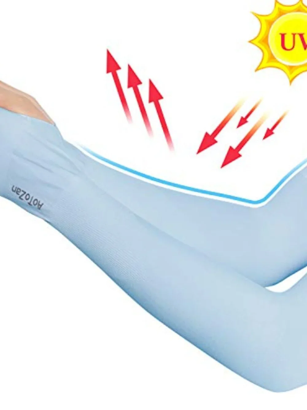 6 Pairs UPF50+ Arm Sleeves with Thumb Hole for Women Men UV Sun Protection